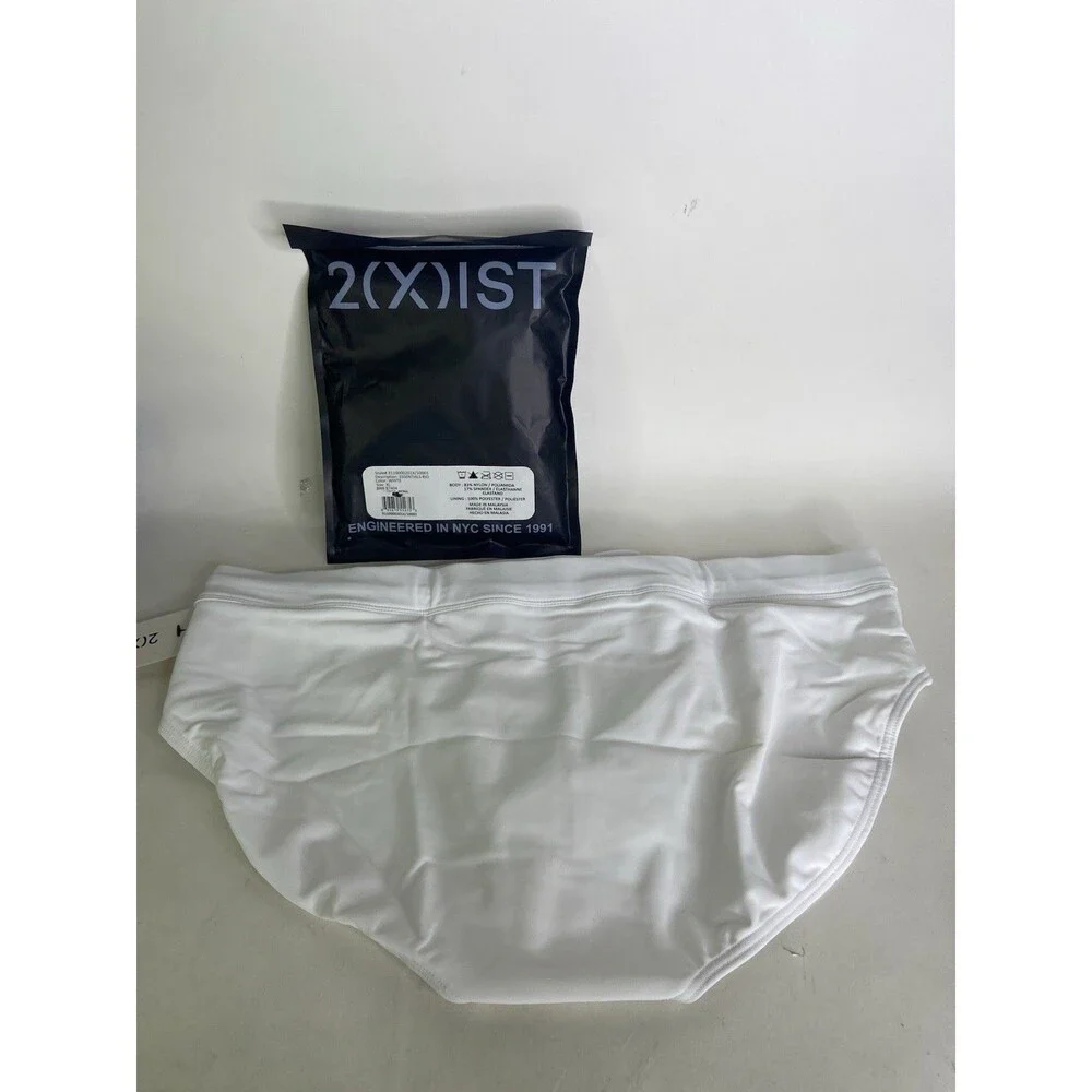 2XIST Essentials Rio Swim Brief Swimwear Bottoms White Mens Size XL